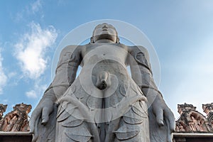 Bhagwan Bahubali statue at Shravanabelagola Jain Tirth in Karnataka, India.