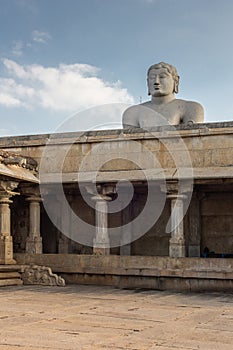 Bhagwan Bahubali torso at Shravanabelagola Jain Tirth in Karnata