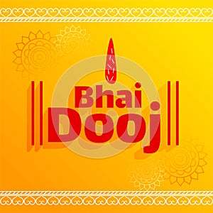 Bhai dooj tika celebration yellow background design