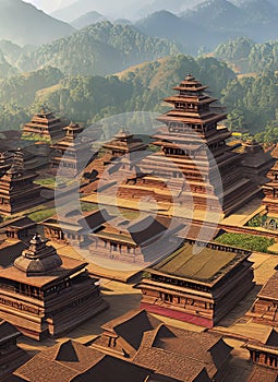 Bhaktapur, B?gmat?, Nepal. Generative AI.