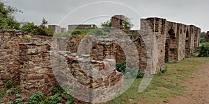 Bhangarh fort ruins and arches photo