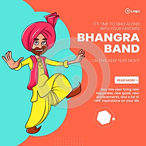 Bhangra band banner design