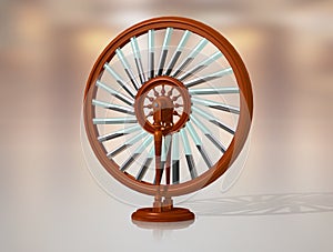 Bhaskara`s wheel. Perpetual motion machine. Perpetuum mobile. Physics.