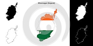 Bhavnagar outline map