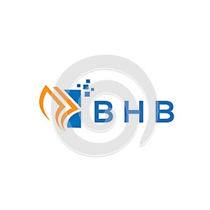 BHB credit repair accounting logo design on white background. BHB creative initials Growth graph letter logo concept. BHB business photo