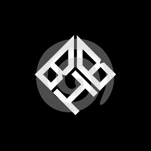 BHB letter logo design on black background. BHB creative initials letter logo concept. BHB letter design photo