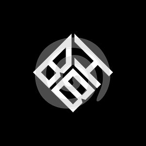 BHB letter logo design on black background. BHB creative initials letter logo concept. BHB letter design photo