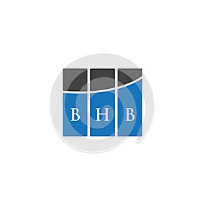 BHB letter logo design on BLACK background. BHB creative initials letter logo concept. BHB letter design photo