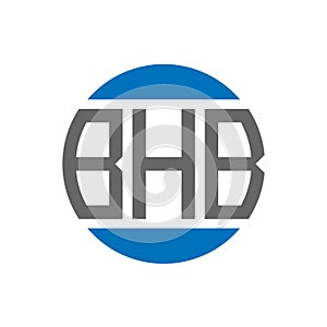 BHB letter logo design on white background. BHB creative initials circle logo concept. BHB letter design photo