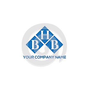 BHB letter logo design on WHITE background. BHB creative initials letter logo concept. BHB letter design photo