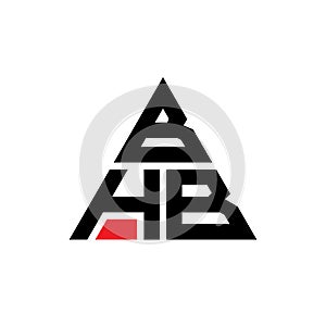 BHB triangle letter logo design with triangle shape. BHB triangle logo design monogram. BHB triangle vector logo template with red