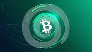 BHC icon banner. BHC icon cryptocurrency concept banner background