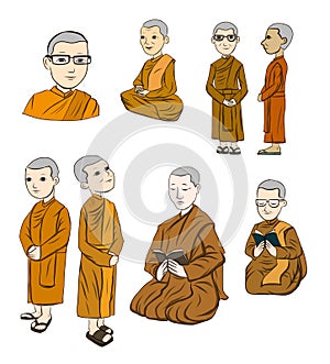 Bhikkhuni set are fully ordained Buddhist nun