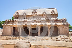 Bhima Ratha, Five rathas monument, Mahabalipuram, Tamil Nadu, India