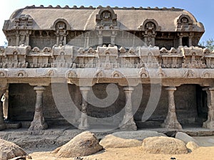 Bhima Ratha in Pancha Rathas complex at Mahabalipuram