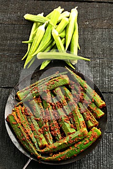 bhindi masala with bhindis,