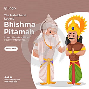 Banner design of Mahabharat legend Bhishma pitamah photo