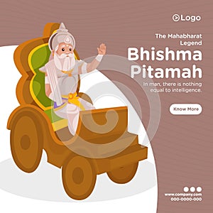 Banner design of mahabharat legend bhishma pitamah photo