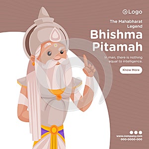 Banner design of mahabharat legend bhishma pitama photo