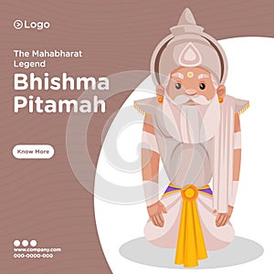 Banner design of mahabharat legend bhishma pitamah photo