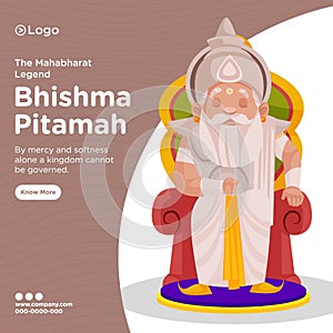 Banner design of mahabharat legend bhishma pitamah photo