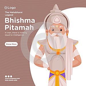 Banner design of mahabharat legend bhishma pitamah photo