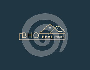 BHO Real Estate and Consultants Logo Design Vectors images. Luxury Real Estate Logo Design