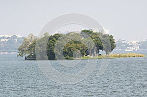 Bhopal Upper Lake or Bada Talab with Island