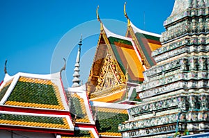 Bhuddhist colorful temple roof