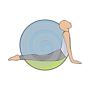 bhujangasana. Vector illustration decorative design