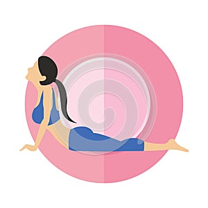 bhujangasana. Vector illustration decorative design