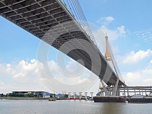 Bhumibol Bridge, Samut Prakarn,Thailand