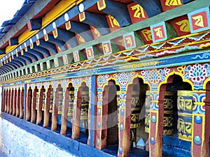 Bhutan - Changangkha Lhakhang - prayer wheels