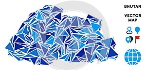 Blue Triangle Bhutan Map