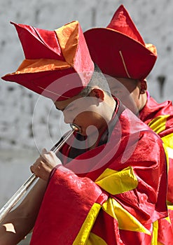 Bhutan - Musician at the Paro Tsechu