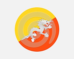 Bhutan Round Flag