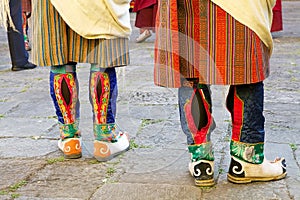 Bhutanese boots, Trongsa, Bhutan photo