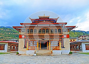 Bhutanese Buddhist Temple in Paro, Bhutan photo