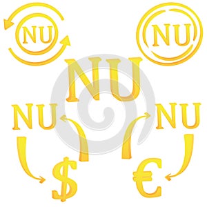 Bhutanese ngultrum currency of Bhutan 3D symbol icon