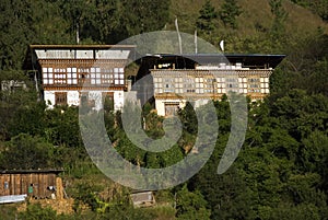 Bhutanese-style buildings, Paro, Bhutan