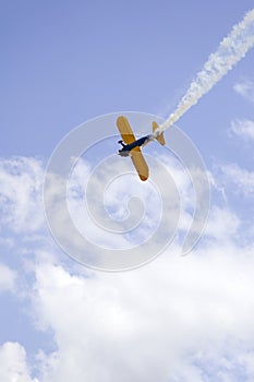 Bi-plane Bottom Against Sky