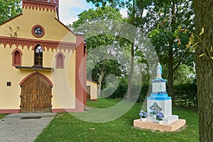 Biale, Poland - August 04, 2017: Church p.w. St. Joseph in Biale, Gostynin. Poland. Was elevated in 1636, with the consent of