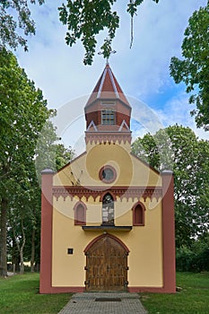 Biale, Poland - August 04, 2017: Church p.w. St. Joseph in Biale, Gostynin. Poland. Was elevated in 1636, with the consent of