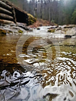 Bialy Creek water, Zakopane, Poland photo