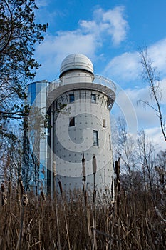 Nature and modern astronomical observatory. photo