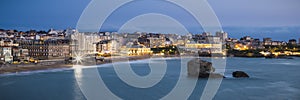 Biarritz Grande Plage beach at twilight photo