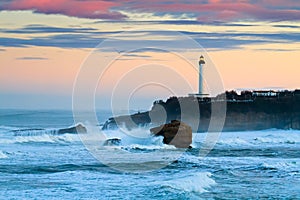 Biarritz Lighthouse in the Storm