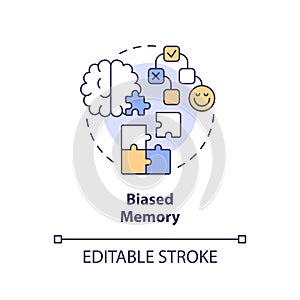 Biased memory concept icon