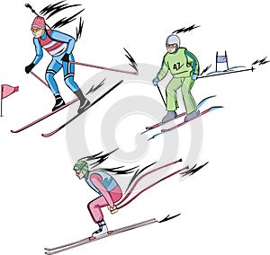 Biathlon and Alpine skiing