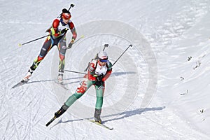 Biathlon race